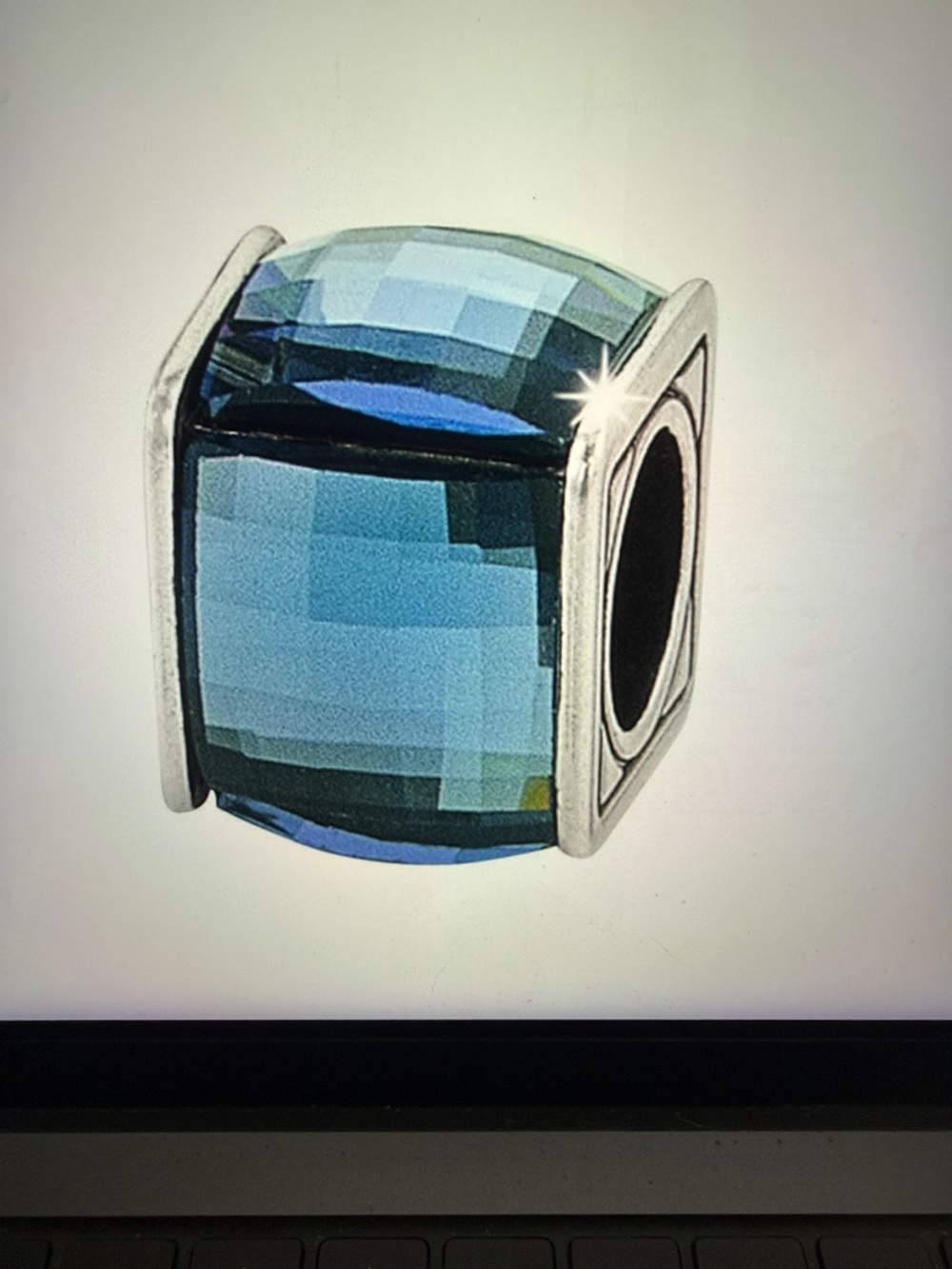 🧊🆕 Brighton Blue Crystal Ice Cube Bracelet Charm NWT
